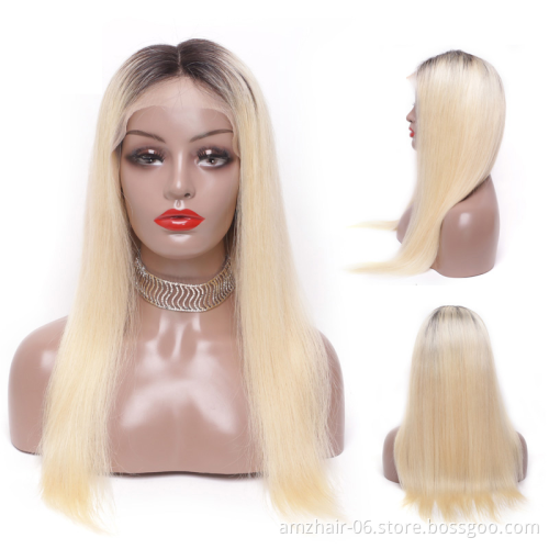 Wholesale 1B 613 Blonde HD Full HD Lace Frontal Closure 100%Human Hair Wig Mink Brazilian Cuticle Aligned Pre Plucked Lace Wigs